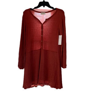 NWT/ STORY Waffle Dress Small V-neck